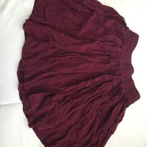 Maroon Bethany Mota Scrunch Skirt